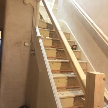 Installation of new baserail and structural support