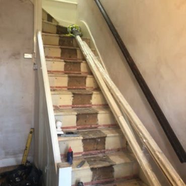 New solid timber handrail fitted